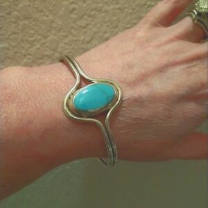 Sterling Silver and Turquoise Cuff Bracelet